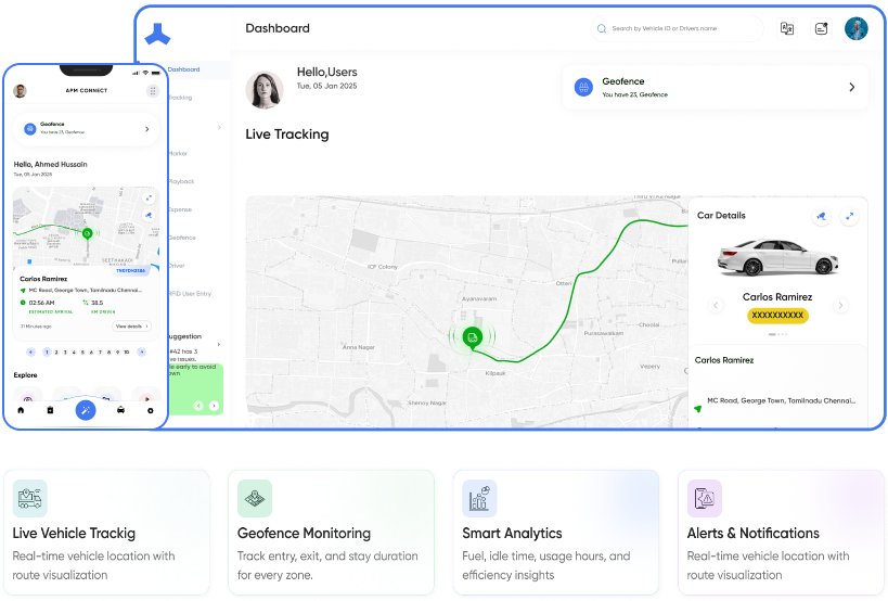 Truck Tracking Illustration